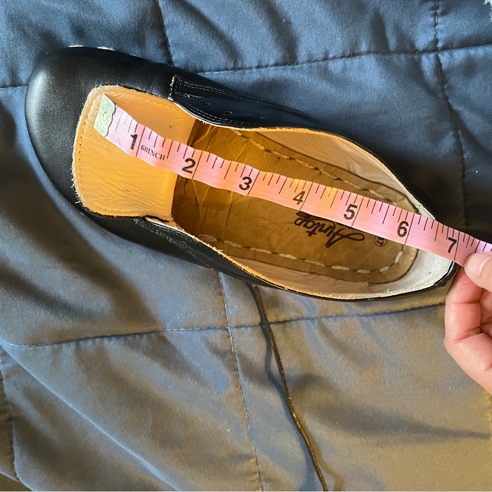 black leather women’s barefoot grounding shoes oxfords loafers size 37 us 6.5 7 - Picture 8 of 11